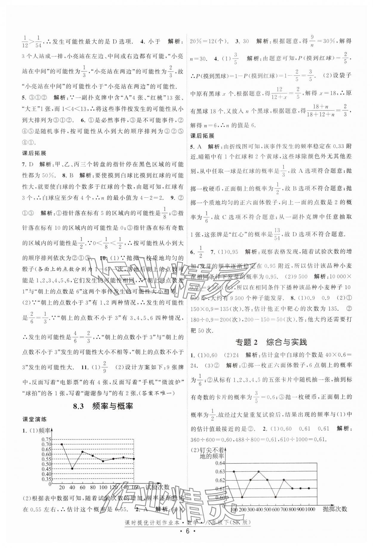 2025年課時提優(yōu)計劃作業(yè)本八年級數(shù)學(xué)下冊蘇科版 參考答案第6頁