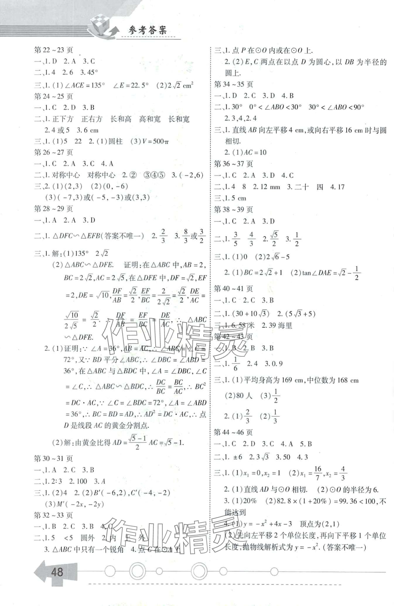 2024年智趣寒假作业云南科技出版社九年级数学 第2页