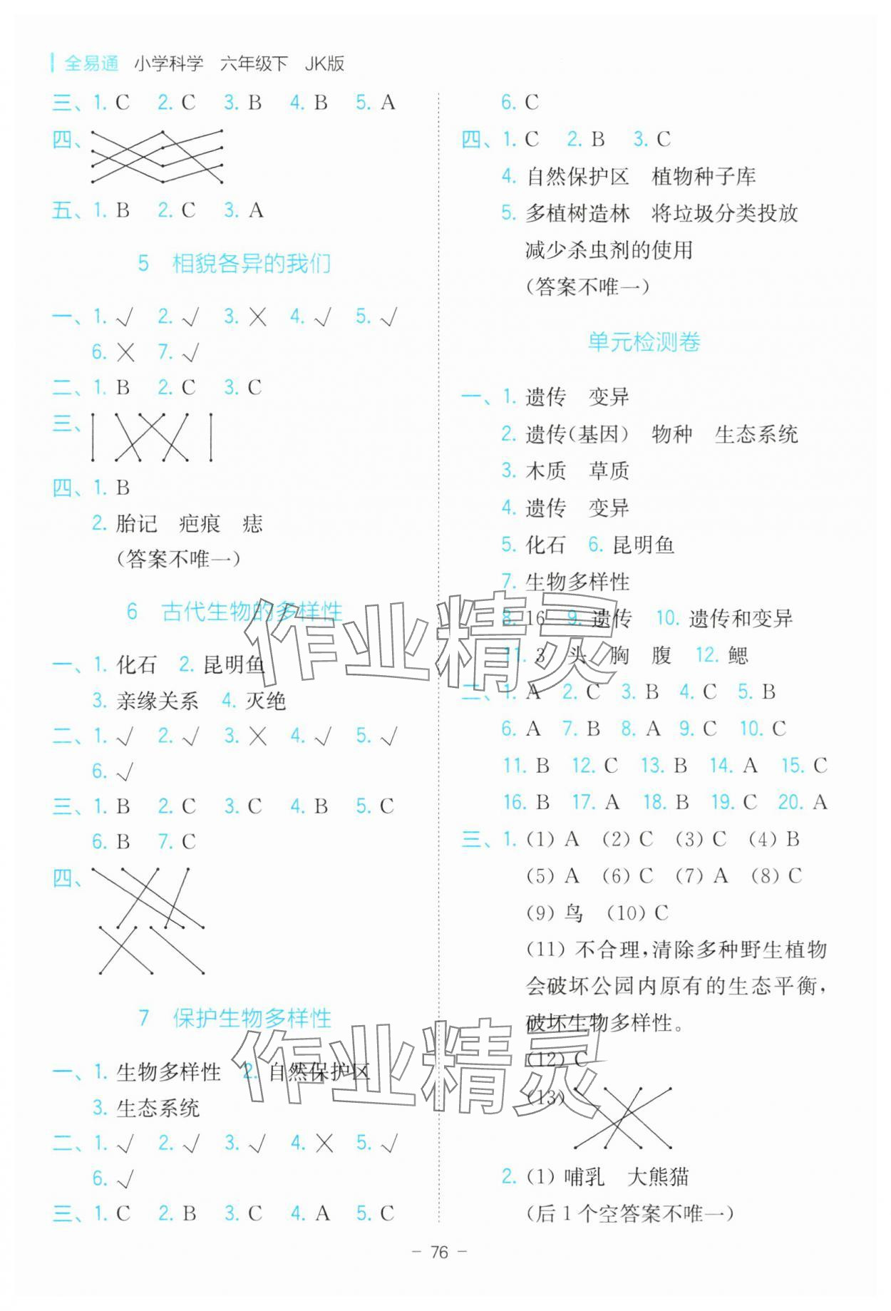 2025年全易通六年級科學下冊教科版 第3頁