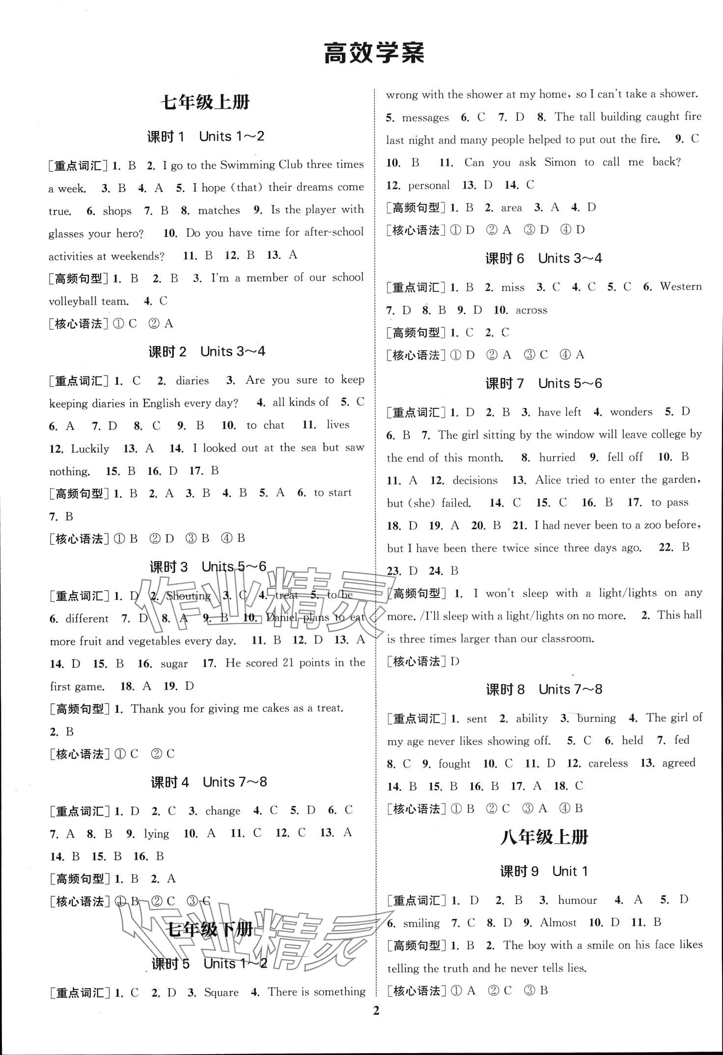 2024年通城1典中考复习方略英语中考译林版扬州专版 第1页