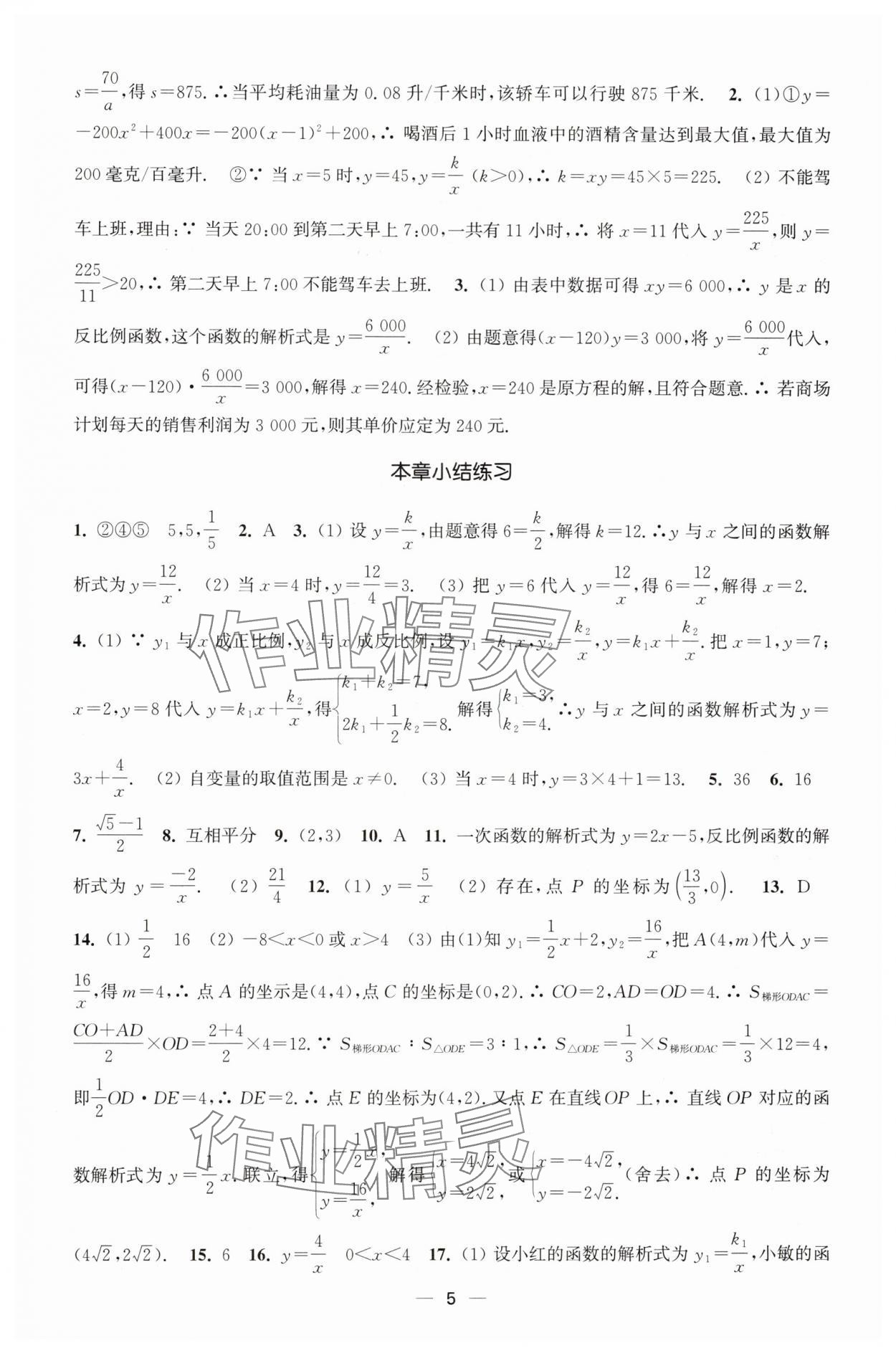 2025年能力素养与学力提升九年级数学下册人教版 第5页