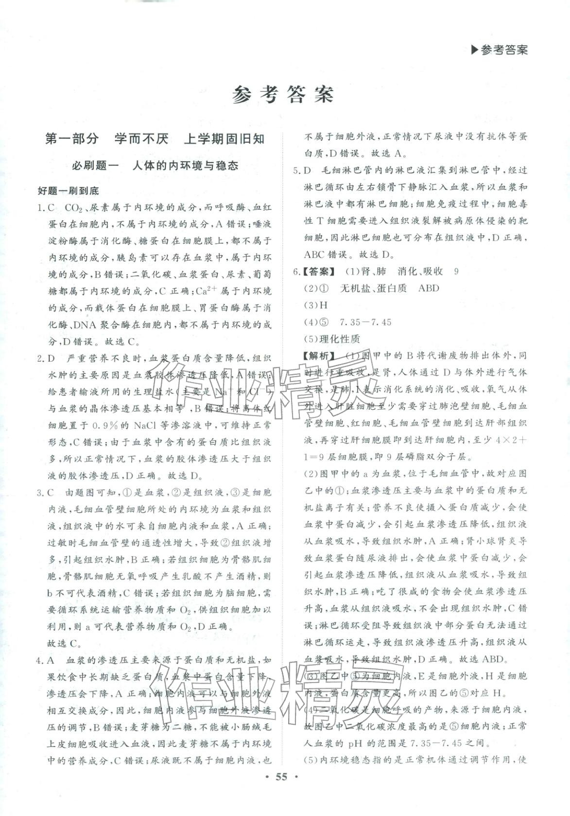 2026年优选课堂必刷题高二生物全一册人教版 第1页