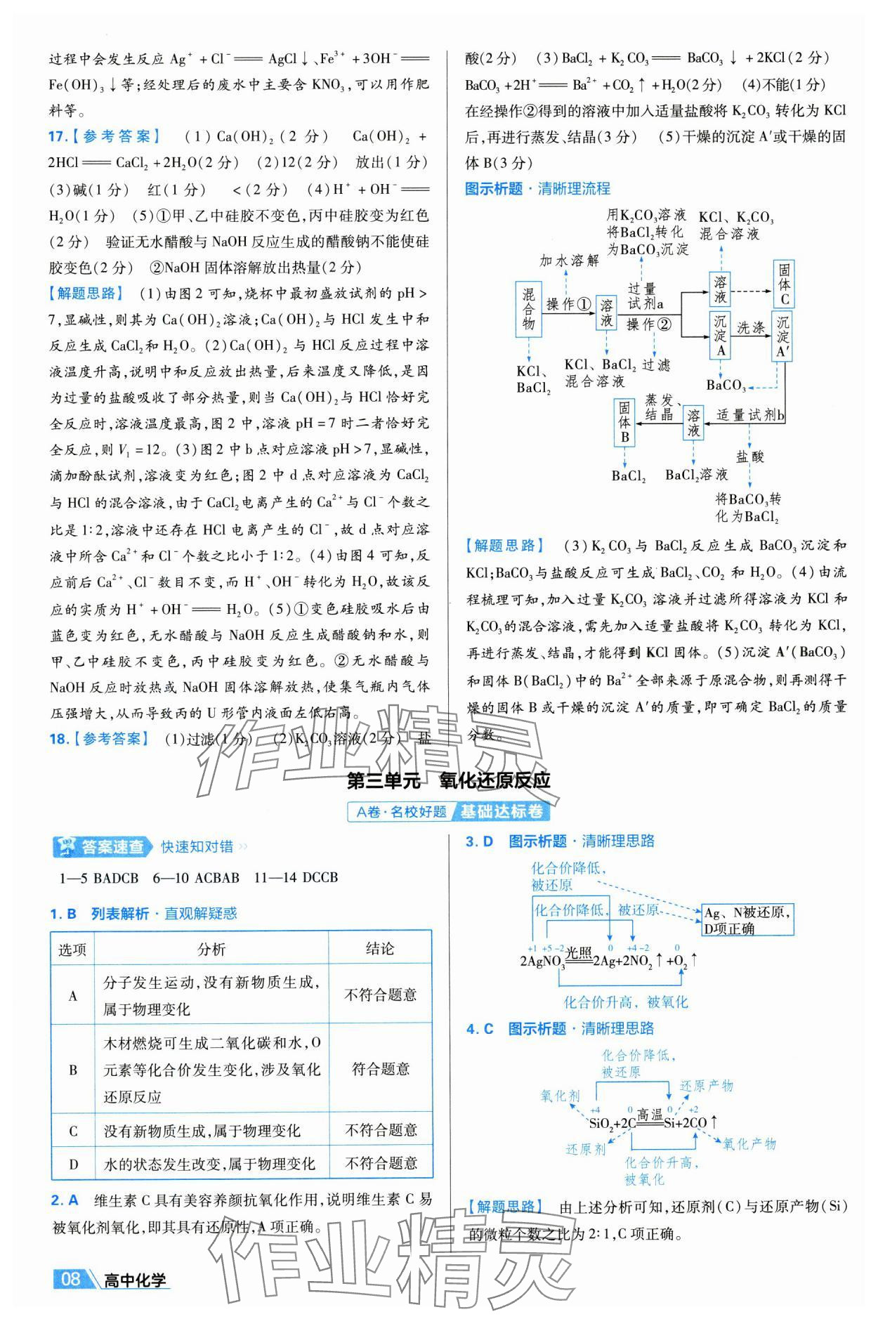 2025年金考卷名師名題單元雙測(cè)卷高中化學(xué)必修第一冊(cè)人教版 第8頁(yè)