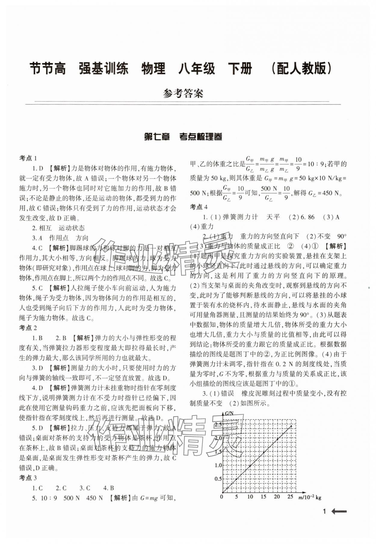 2025年強(qiáng)基訓(xùn)練八年級(jí)物理下冊(cè)人教版 第1頁(yè)