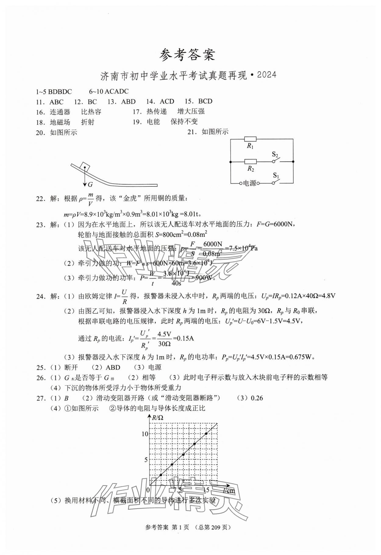 2025年中考211物理濟(jì)南專版 第1頁(yè)