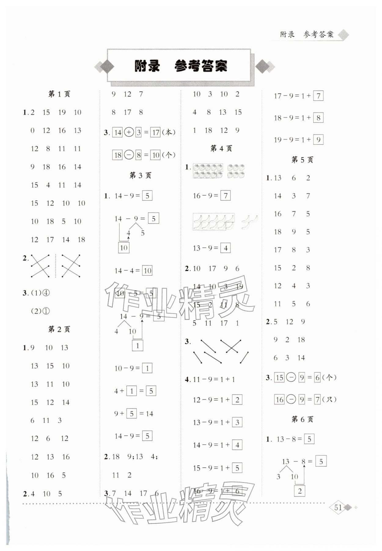 2026年黄冈小状元同步计算天天练一年级数学下册人教版&nbsp;第1页