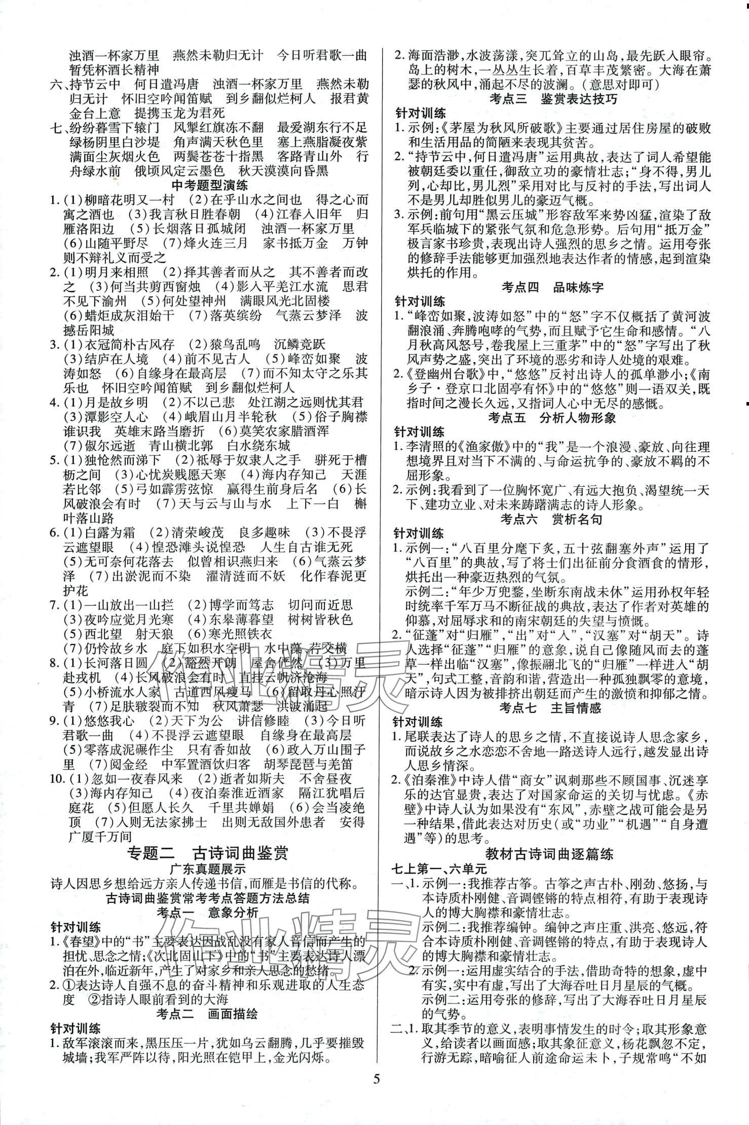 2024年暢行中考語文廣東專版 第5頁