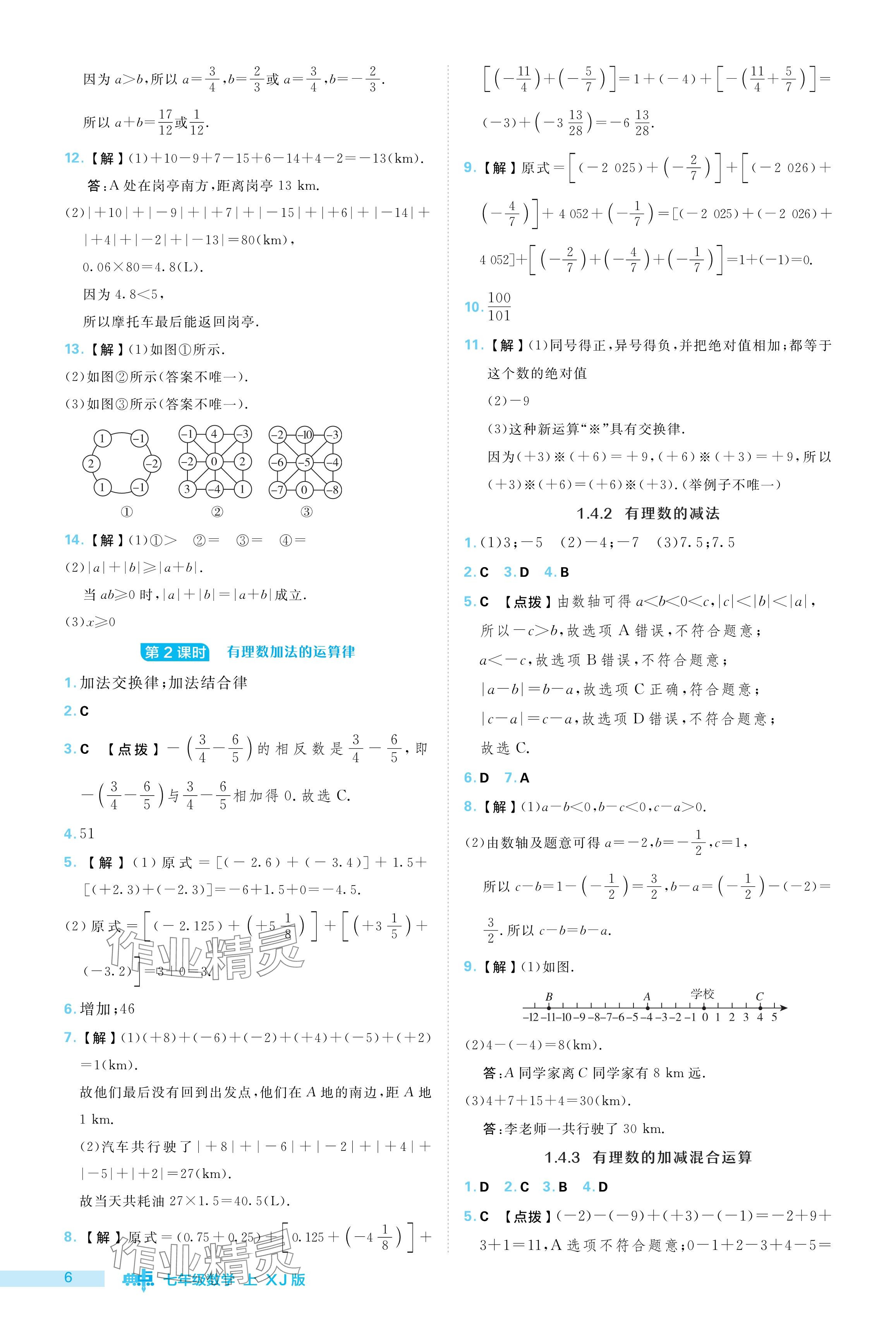 2024年綜合應用創(chuàng)新題典中點七年級數(shù)學上冊湘教版 參考答案第6頁