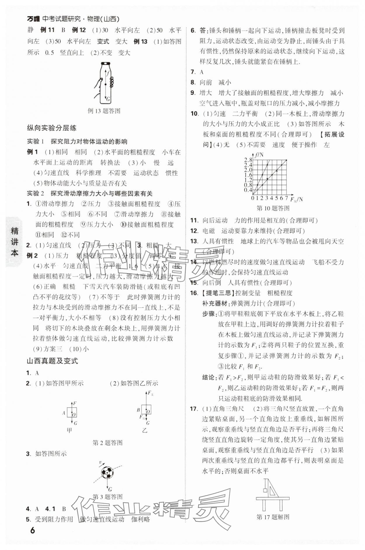 2025年萬唯中考試題研究物理山西專版 參考答案第6頁