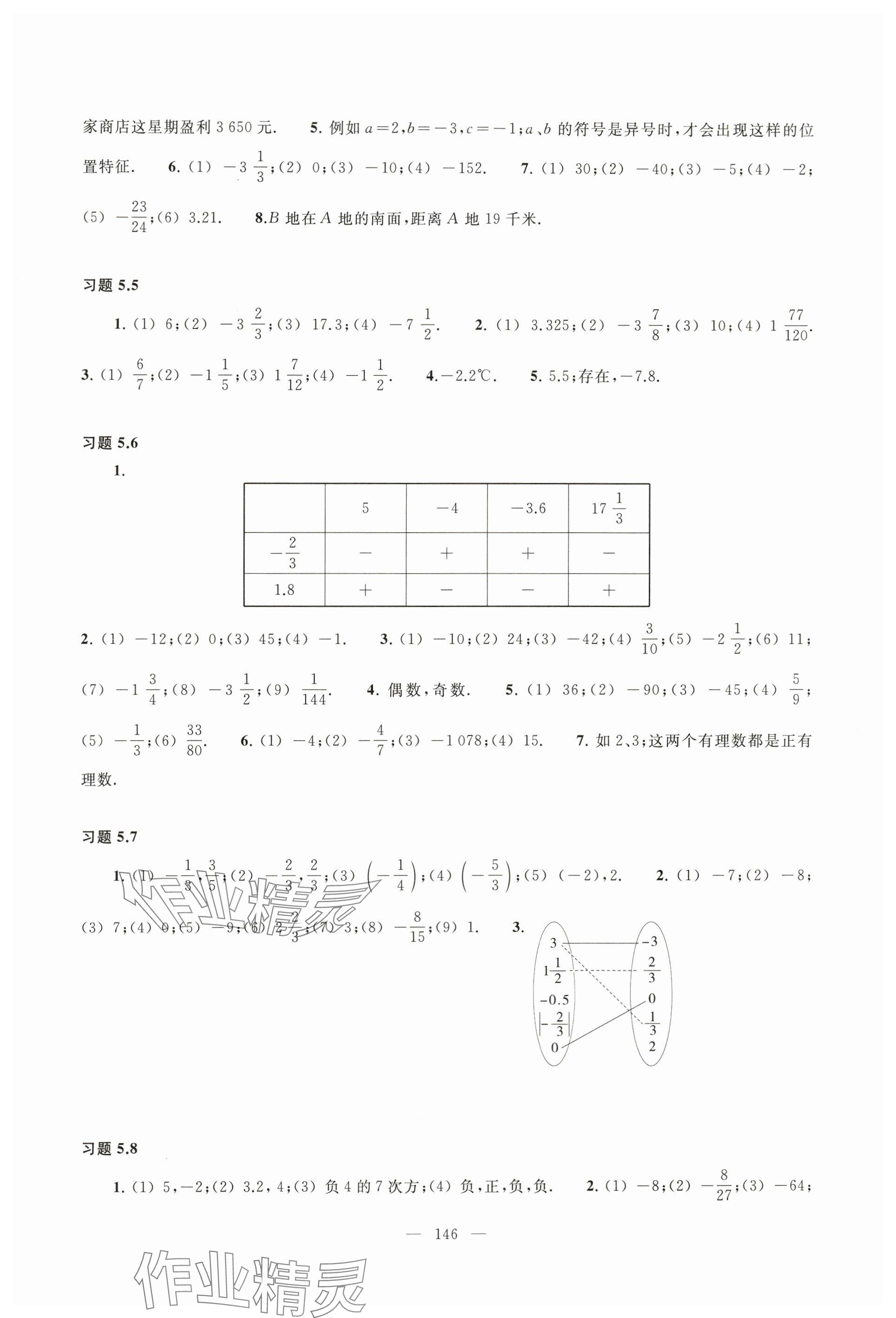 2024年练习部分六年级数学下册沪教版54制 参考答案第2页