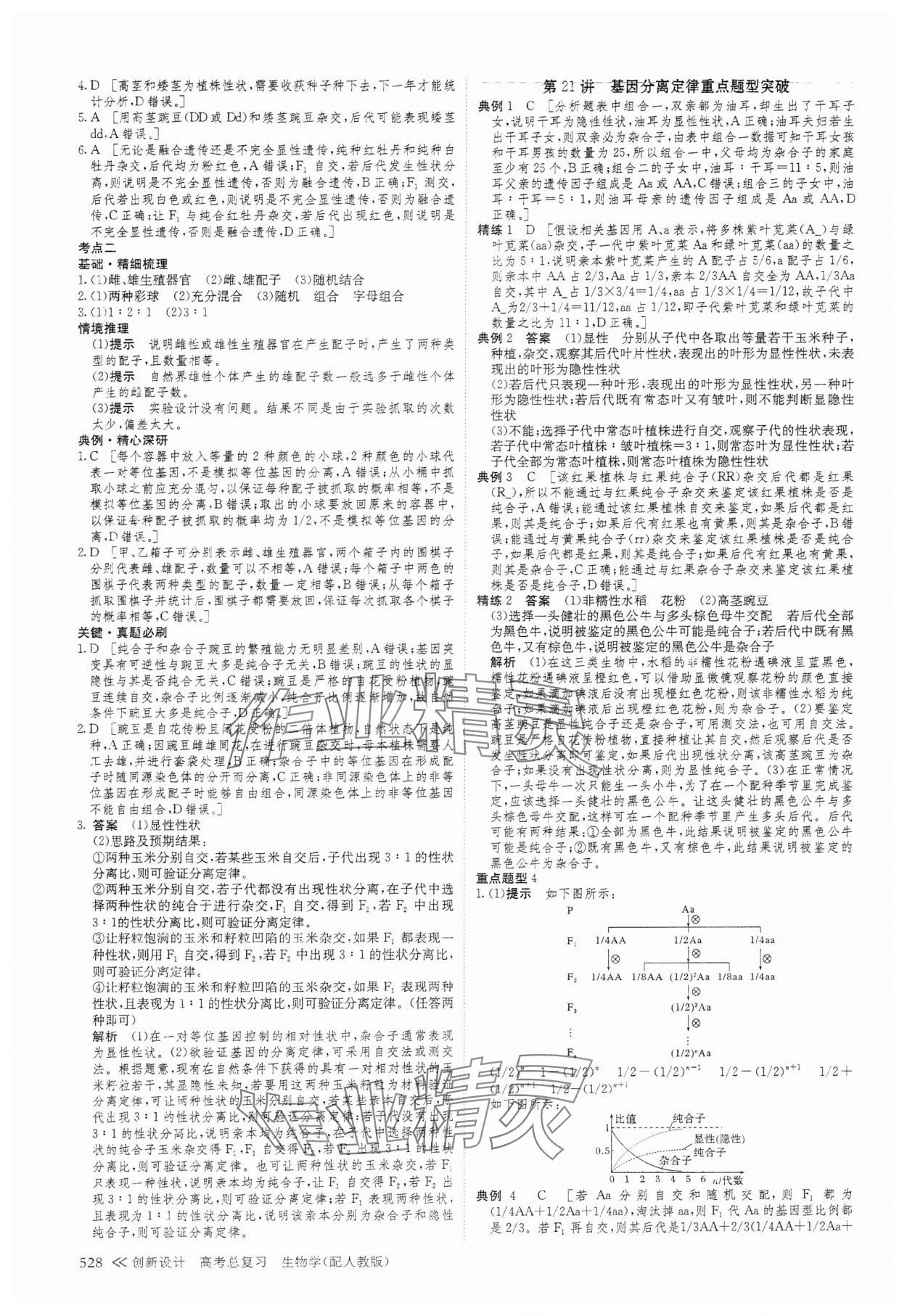 2025年創(chuàng)新設(shè)計(jì)高考總復(fù)習(xí)生物 參考答案第24頁(yè)