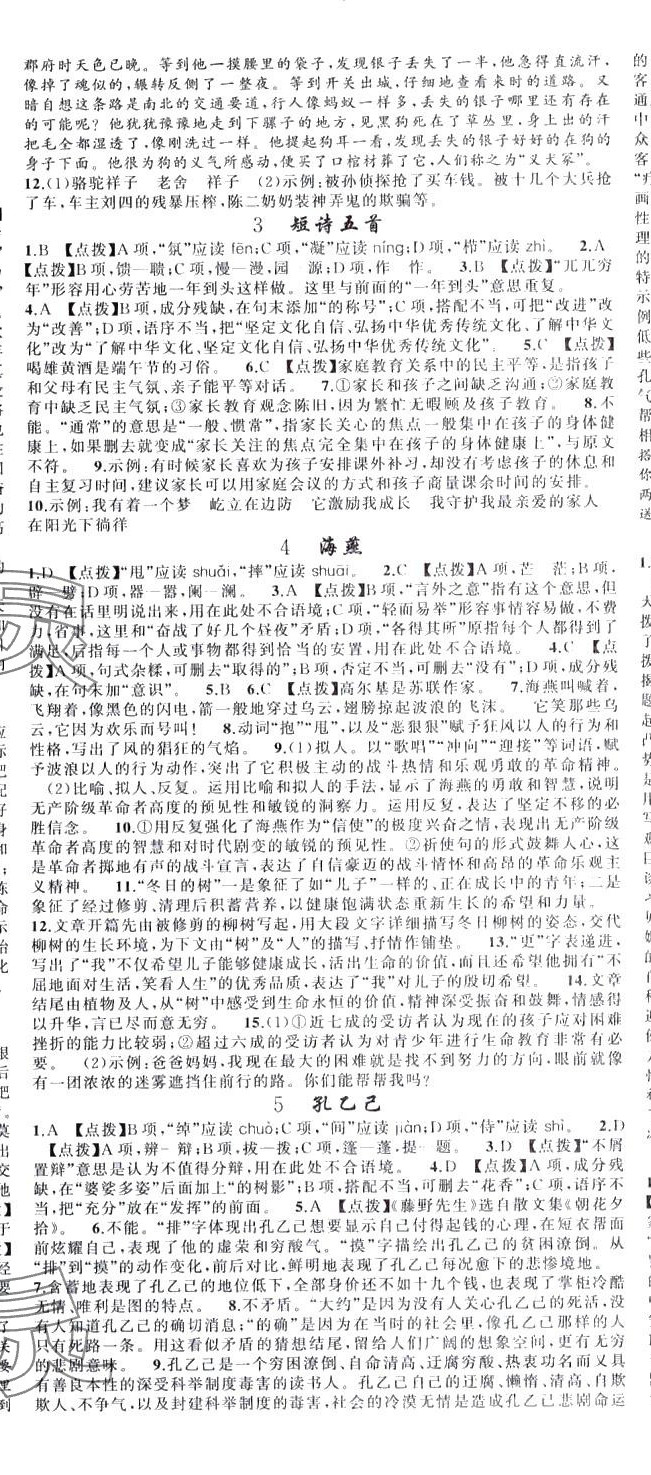 2024年原創(chuàng)新課堂九年級語文下冊人教版四川專版 第2頁