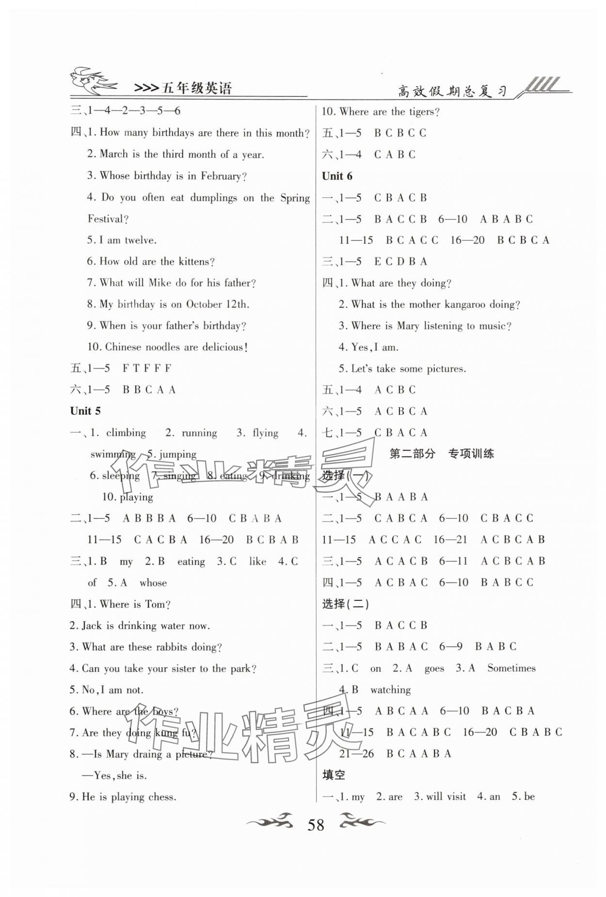 2025年倍优高效假期总复习五年级英语 第2页
