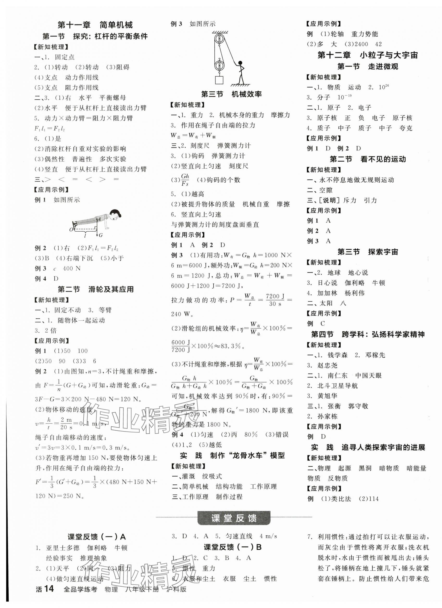 2025年全品學(xué)練考八年級(jí)物理下冊滬科版 第3頁