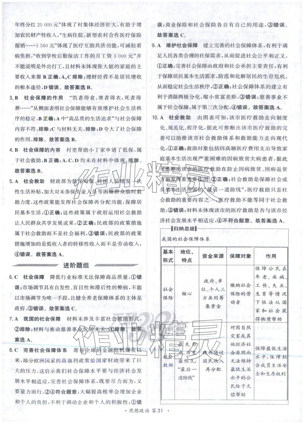 2026年考点测试卷政治 第31页