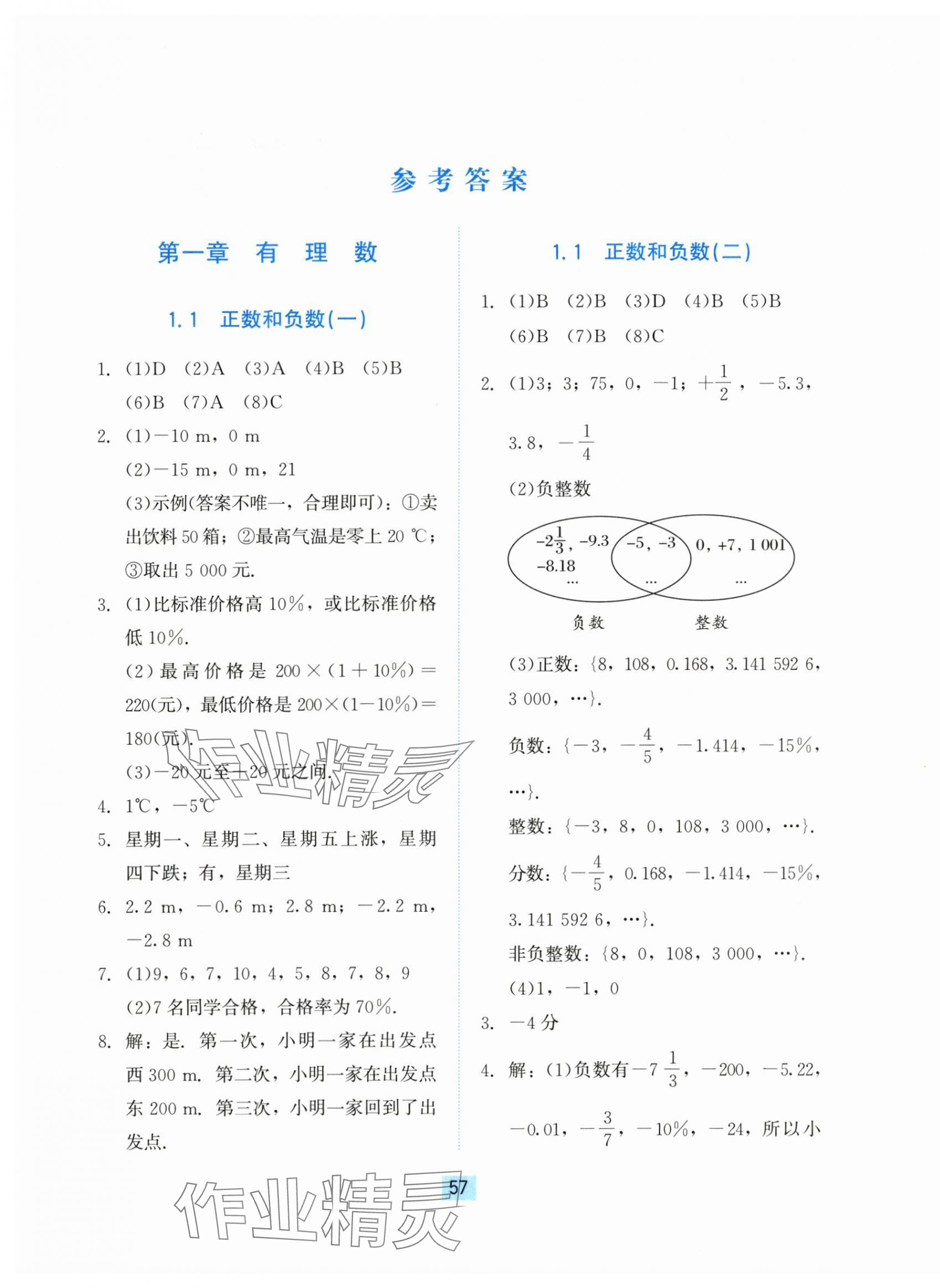 2024年同步練習(xí)冊(cè)河北教育出版社七年級(jí)數(shù)學(xué)上冊(cè)冀教版 第1頁(yè)