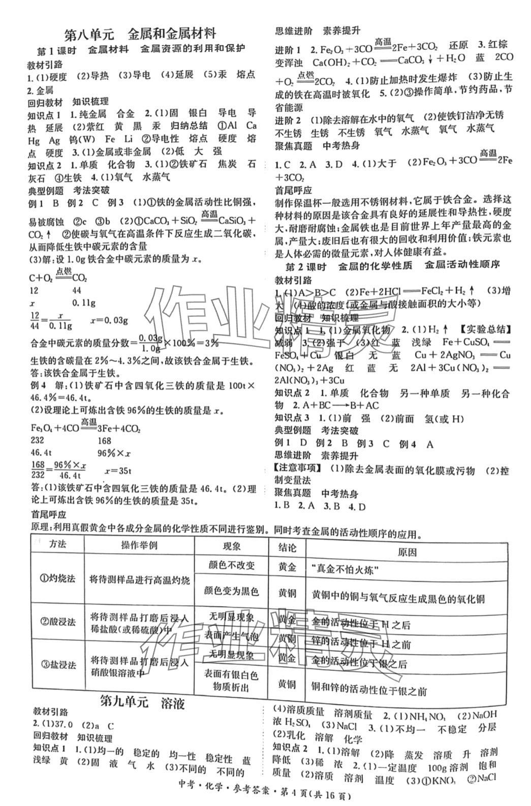 2024年國華圖書中考拐點化學湖南專版 第4頁