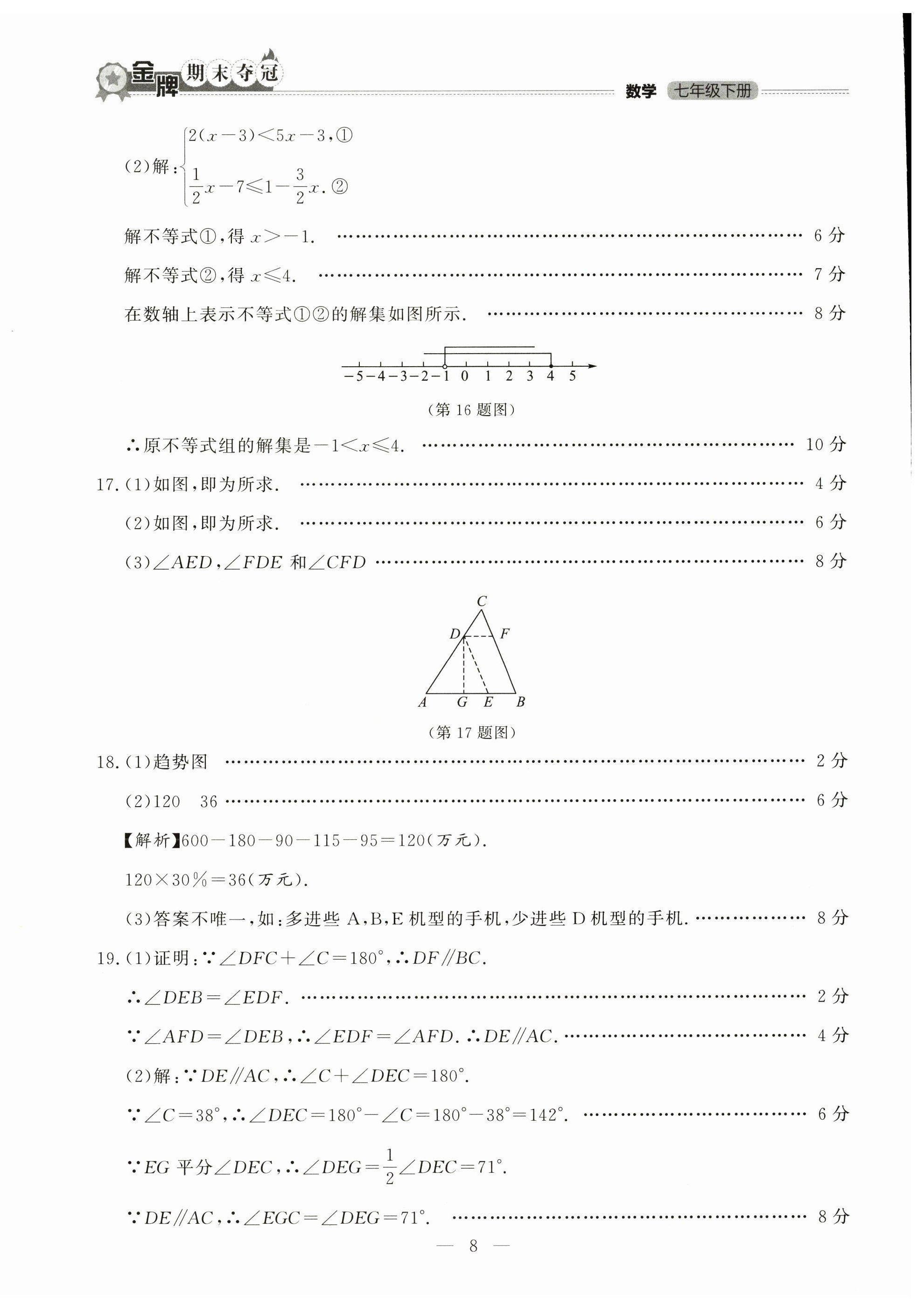 2025年金牌期末奪冠七年級數(shù)學下冊人教版遼寧專版 第8頁