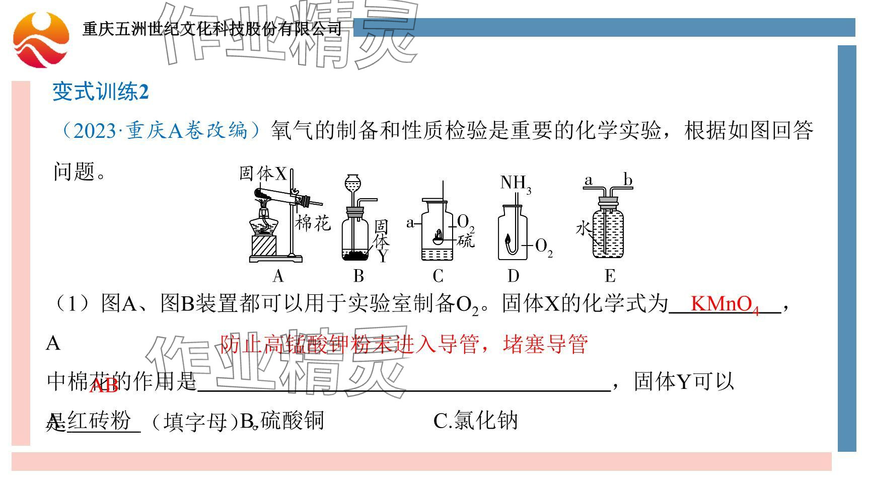 2024年重慶市中考試題分析與復(fù)習(xí)指導(dǎo)化學(xué) 參考答案第108頁(yè)