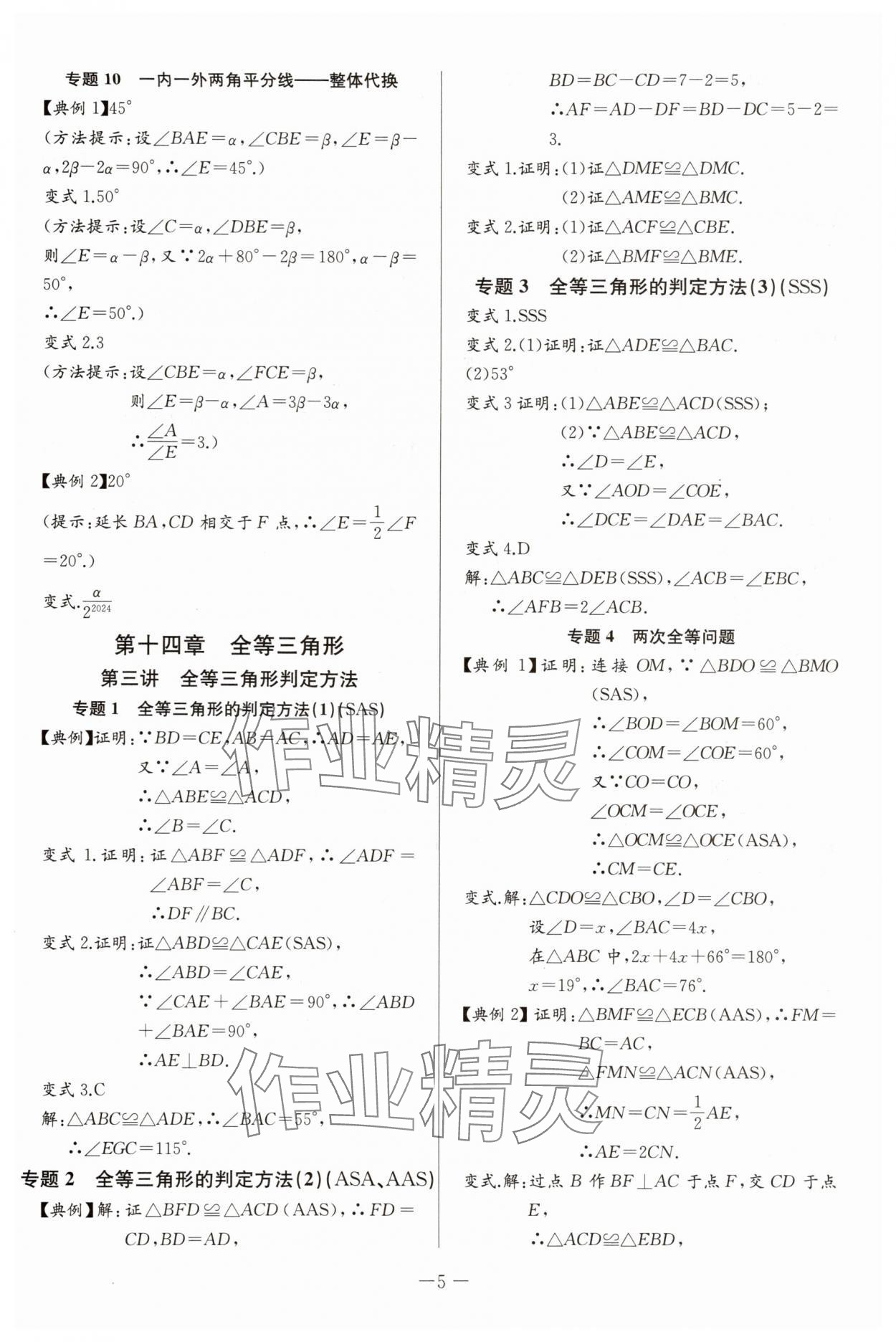 2025年思維新觀察培優(yōu)講練八年級數(shù)學上冊人教版 第5頁