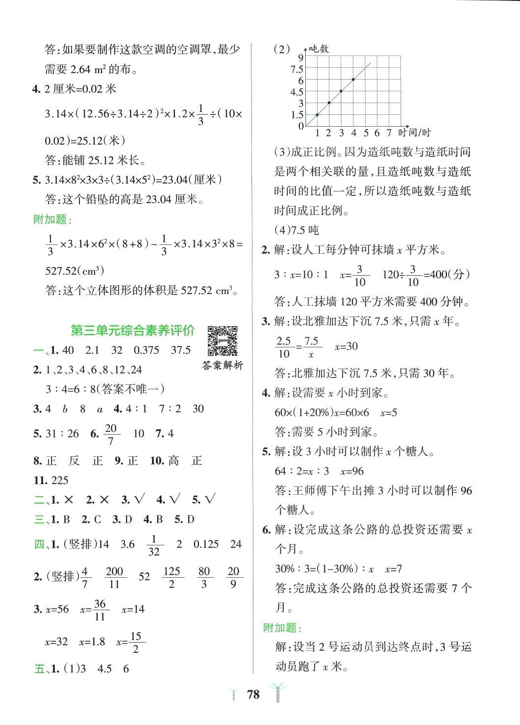 2024年小学学霸冲A卷六年级数学下册青岛版山东专版 第2页