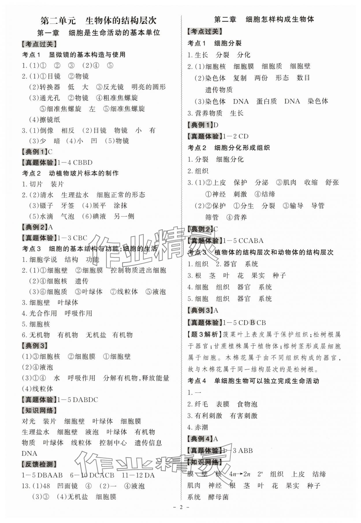 2024年名师中考生物广东专用 第2页