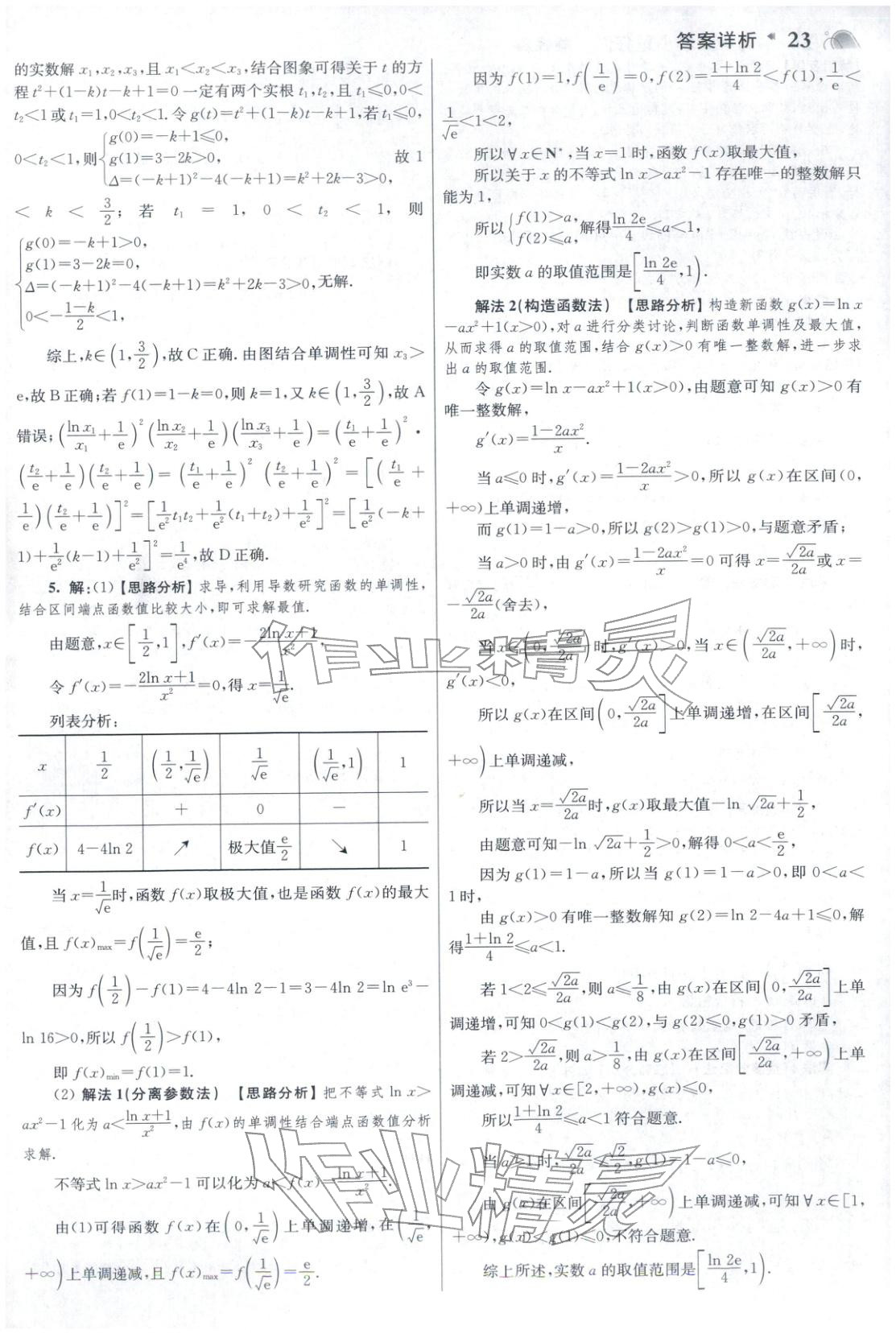 2025年高考数学小题狂做巅峰篇&nbsp;参考答案第23页