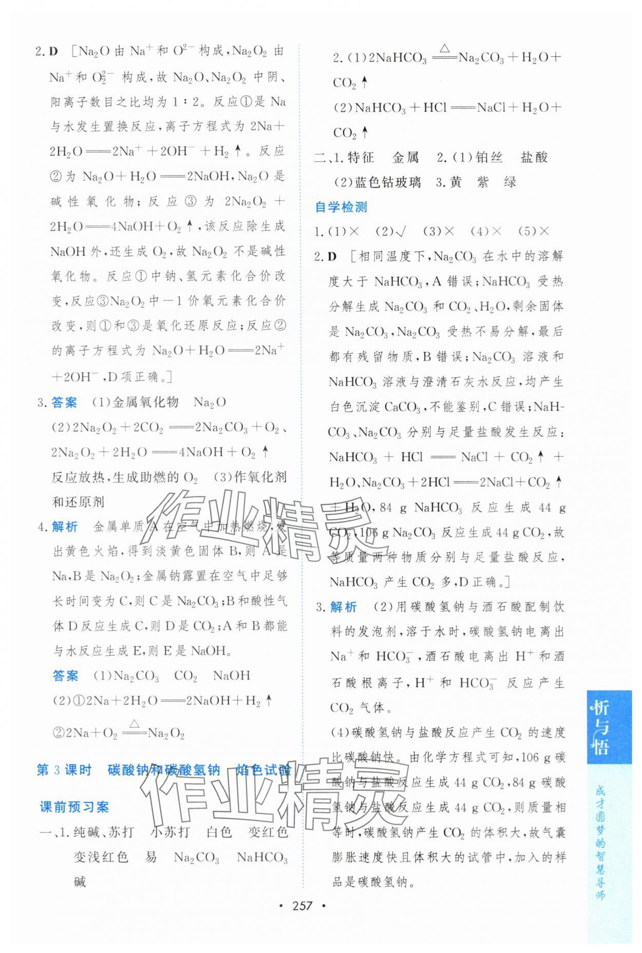 2023年新課程學(xué)習(xí)與測評高一化學(xué)必修1人教版 參考答案第16頁