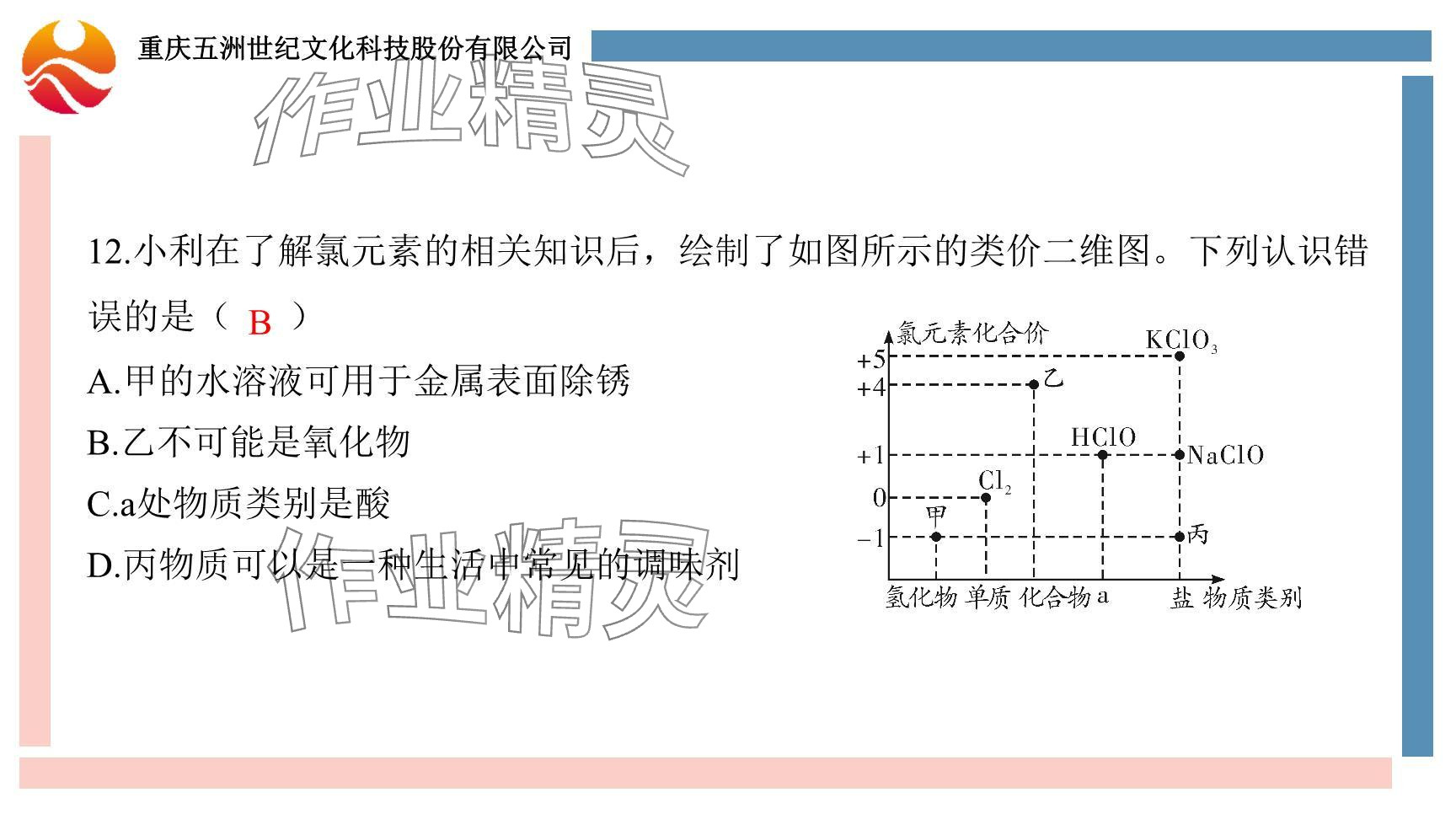 2024年重慶市中考試題分析與復(fù)習(xí)指導(dǎo)化學(xué) 參考答案第12頁