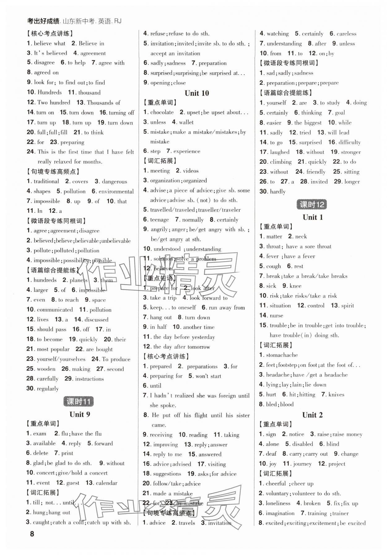 2025年考出好成绩中考总复习英语人教版山东专版 第8页