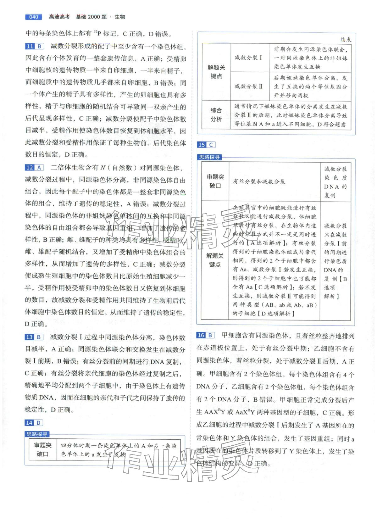 2026年高途高考基礎(chǔ)2000題高中生物&nbsp;第40頁(yè)