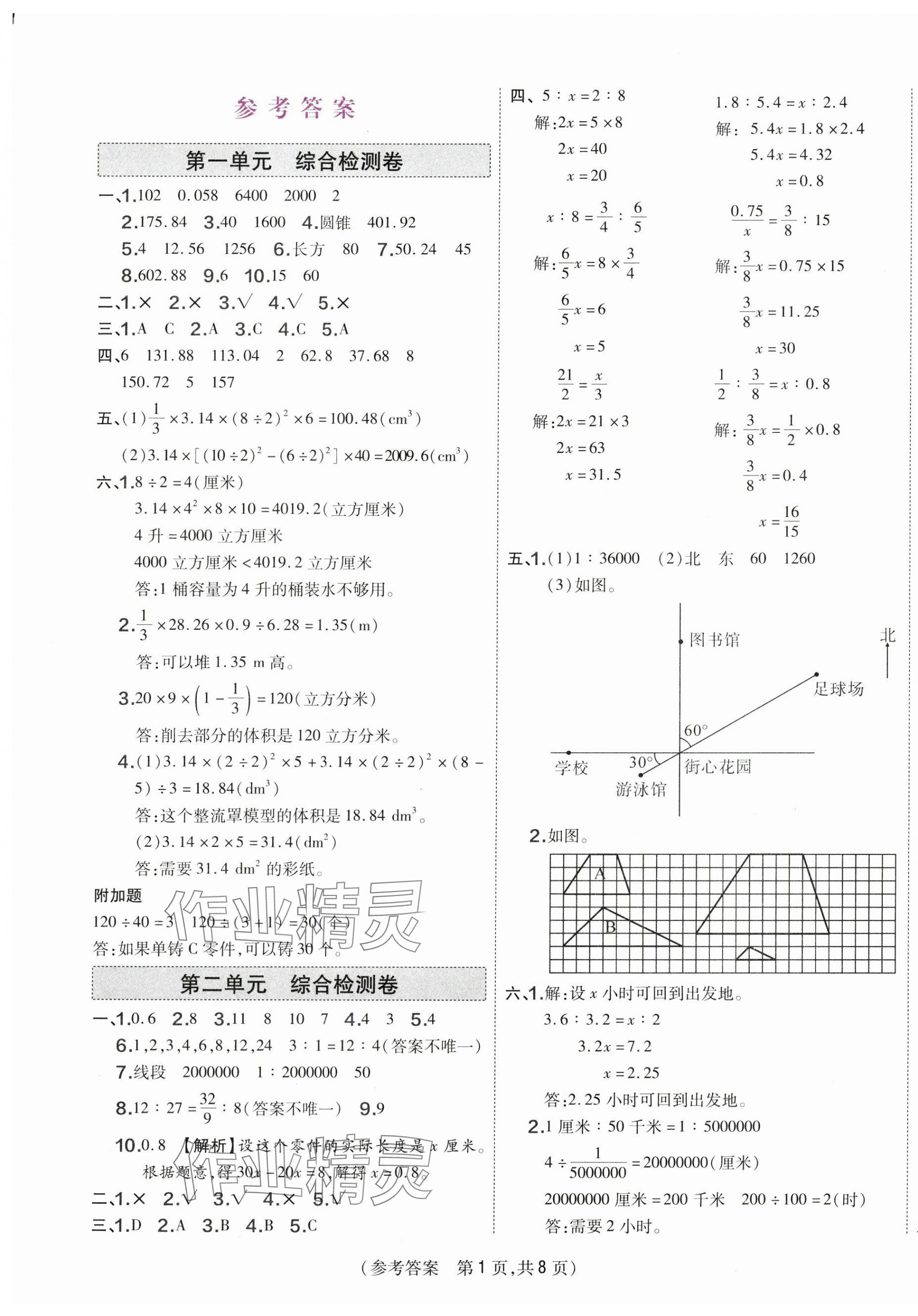 2025年激活思维智能优选卷六年级数学下册北师大版 第1页