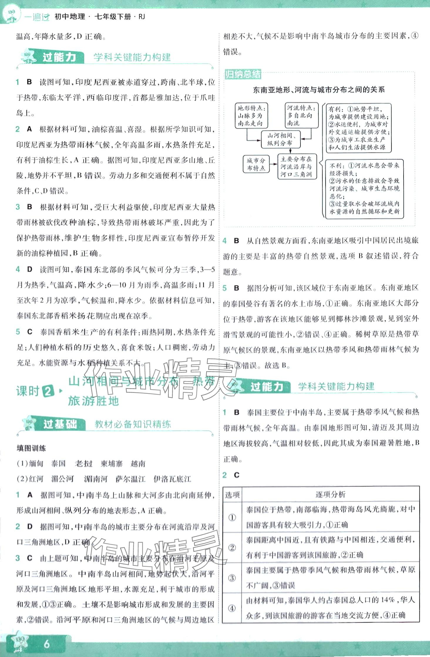 2024年一遍过七年级地理下册人教版 第6页