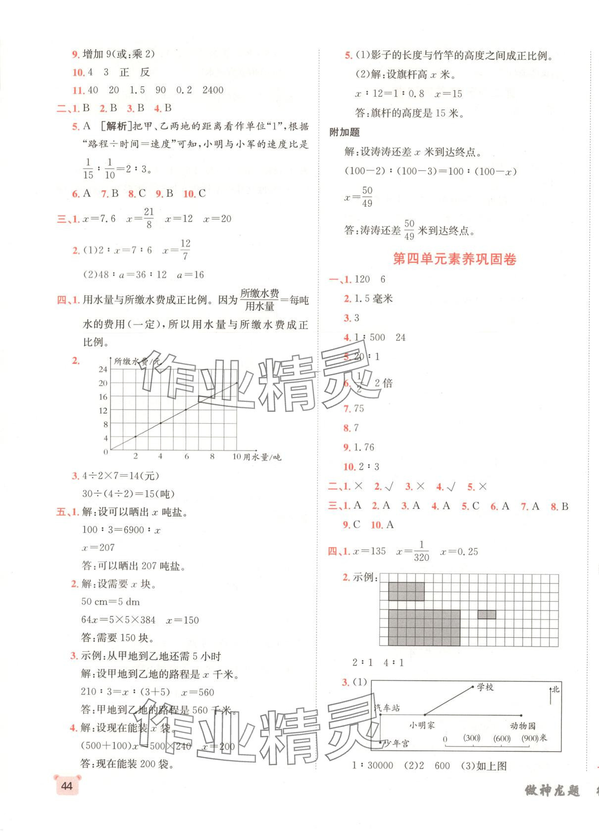 2025年神龍牛皮卷海淀考王六年級數學下冊青島版&nbsp;參考答案第3頁