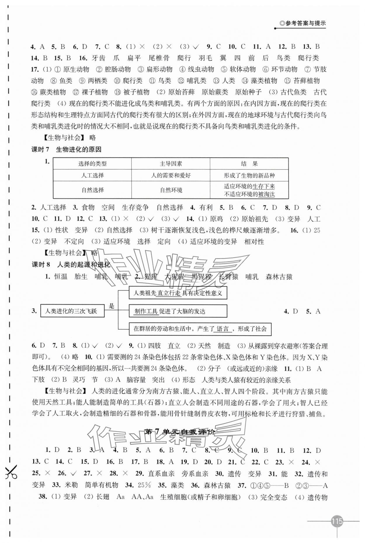 2024年課課練八年級(jí)生物下冊(cè)蘇科版 第3頁(yè)