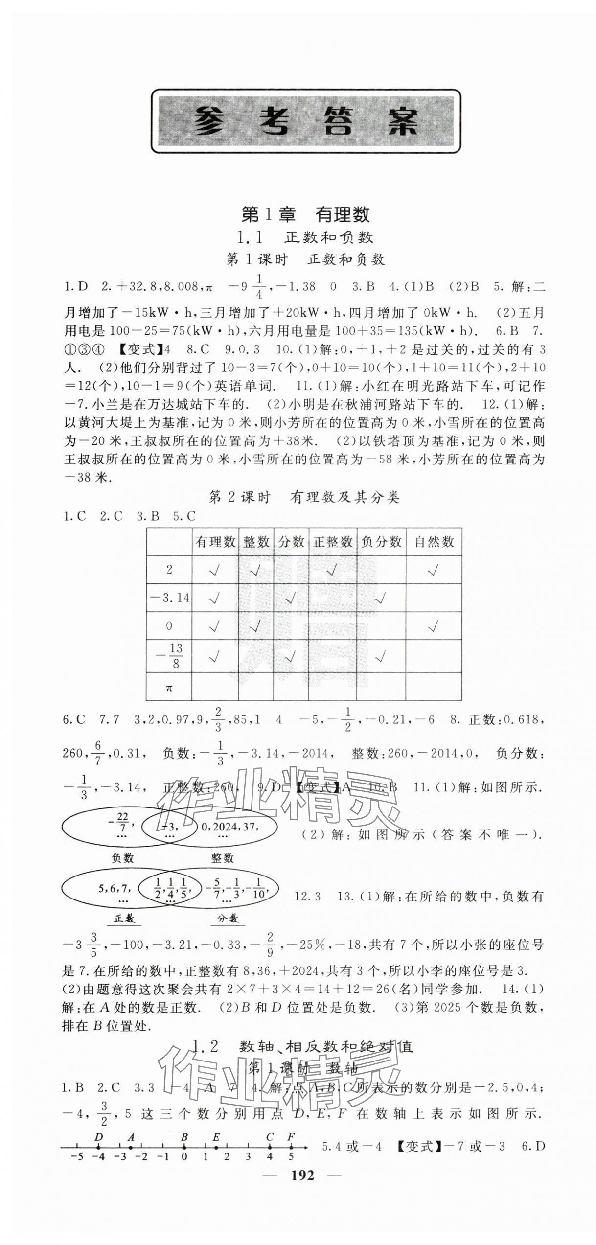 2024年課堂點睛七年級數(shù)學(xué)上冊滬科版 第1頁