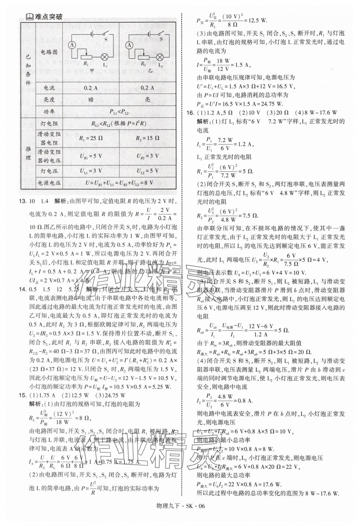 2025年學(xué)霸甘肅少年兒童出版社九年級物理下冊蘇科版 第6頁