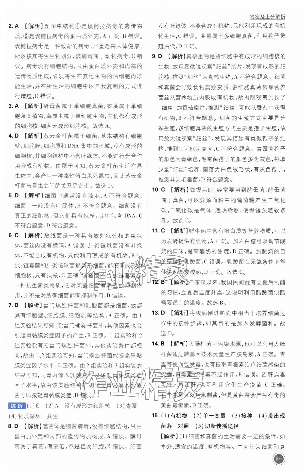 2025年中考真题分类生物&nbsp;第11页