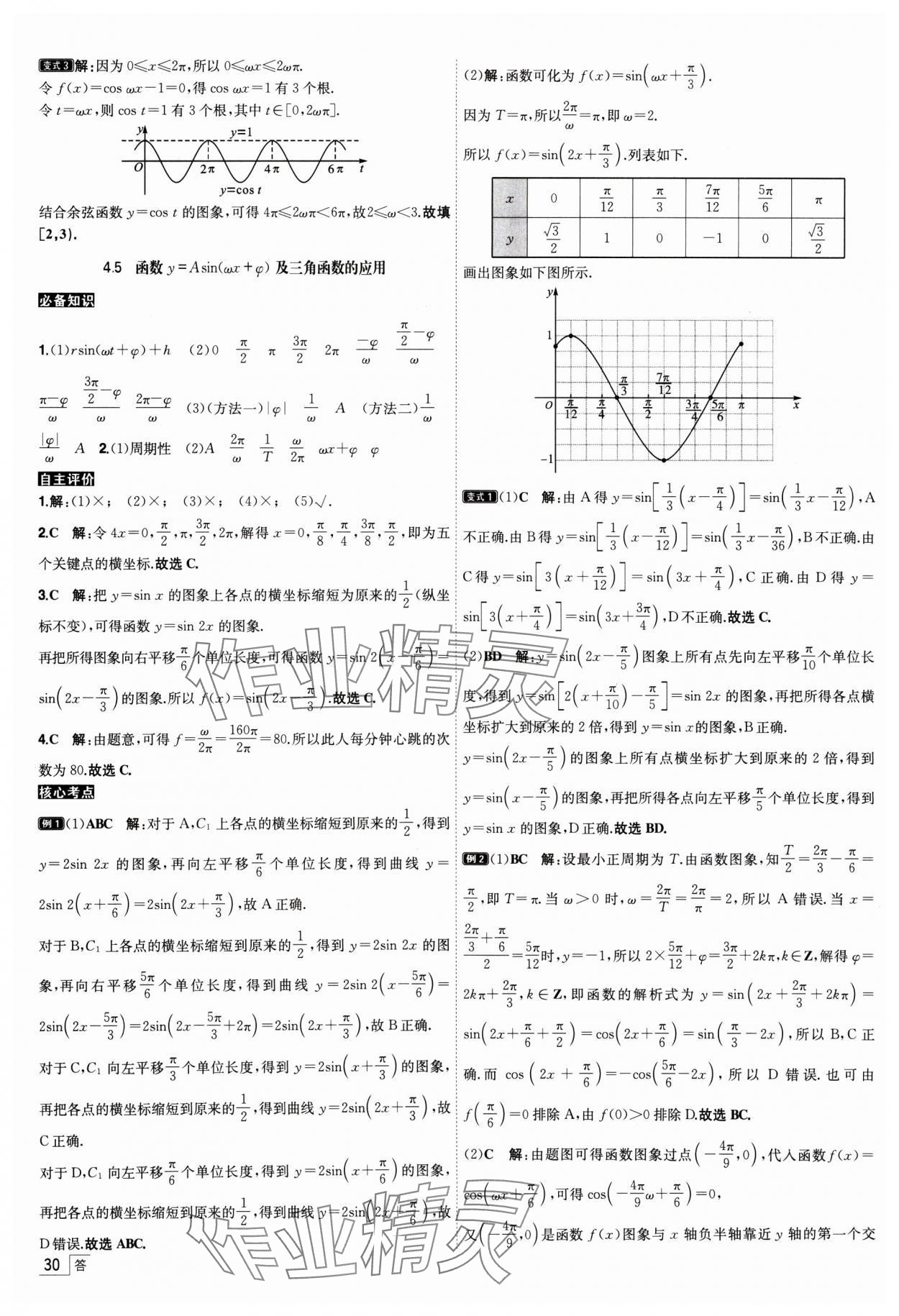 2025年核按鈕高考數(shù)學(xué)考點突破 參考答案第30頁