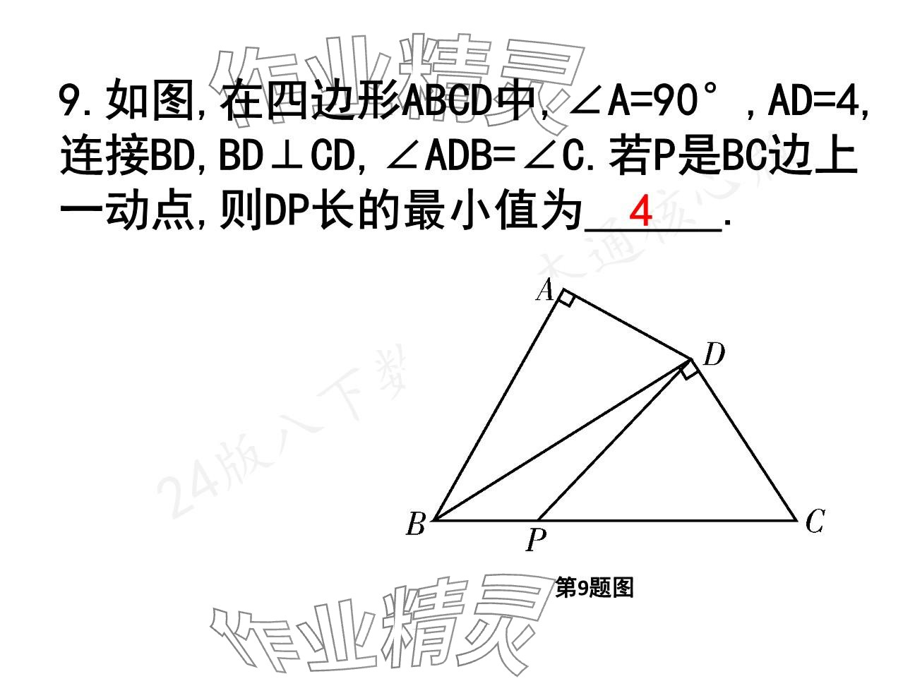 2025年一本通武漢出版社八年級數(shù)學(xué)下冊北師大版核心板 參考答案第83頁