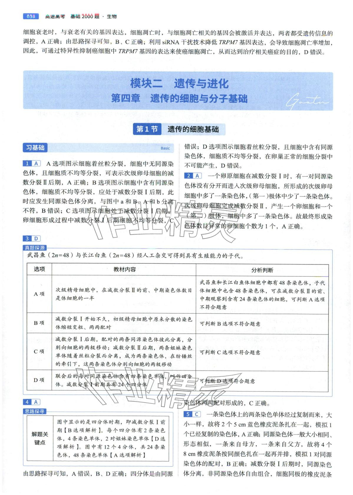 2026年高途高考基礎(chǔ)2000題高中生物&nbsp;第38頁