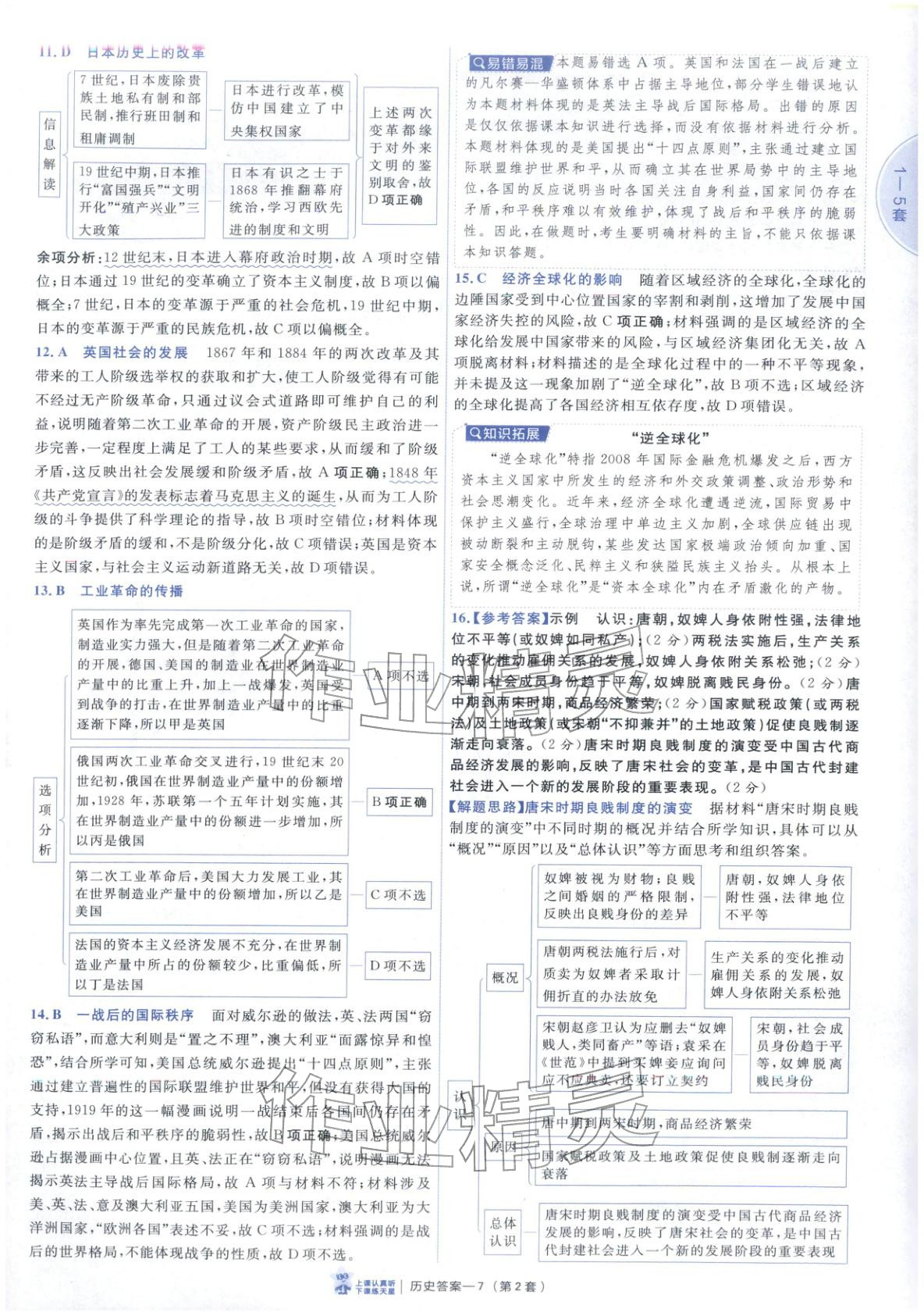 2026年新高考优秀模拟试卷汇编45套历史山东专版&nbsp;第7页