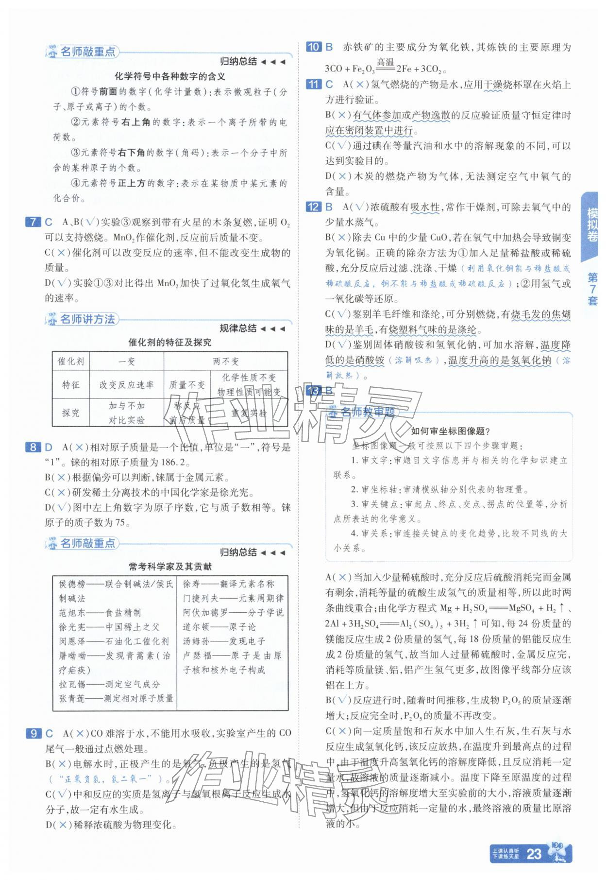 2026年金考卷45套汇编化学河南专版&nbsp;参考答案第22页
