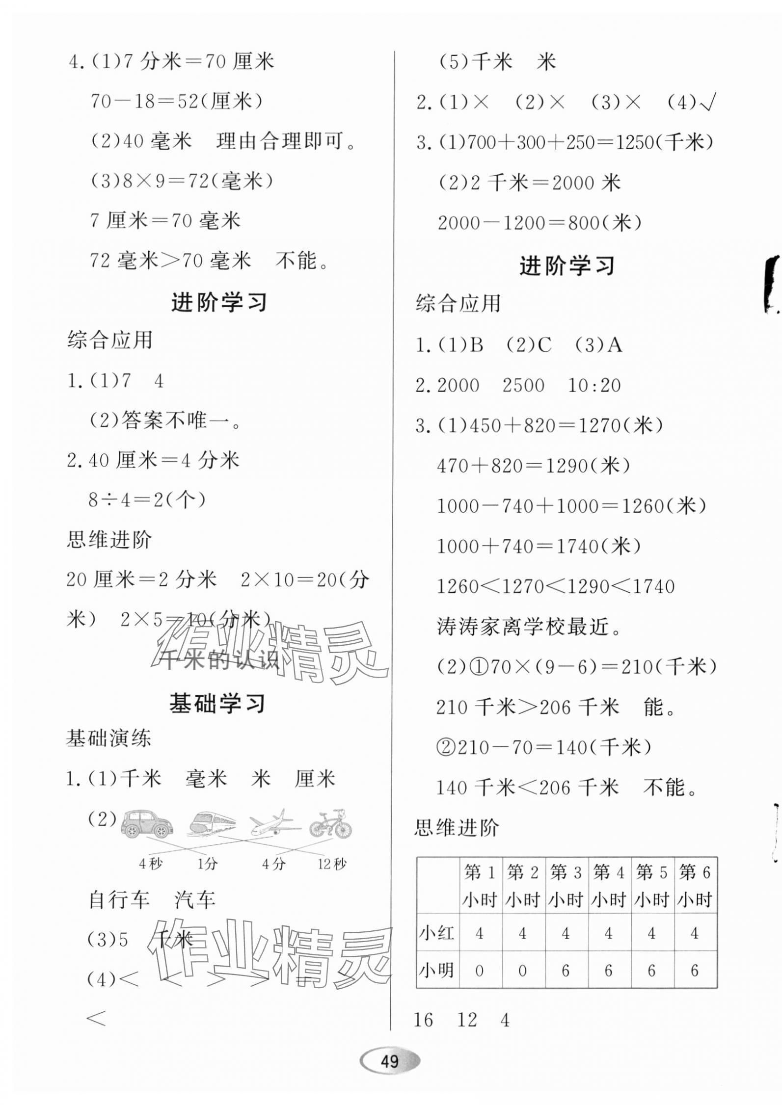 2023年資源與評價黑龍江教育出版社三年級數(shù)學(xué)上冊人教版 第5頁