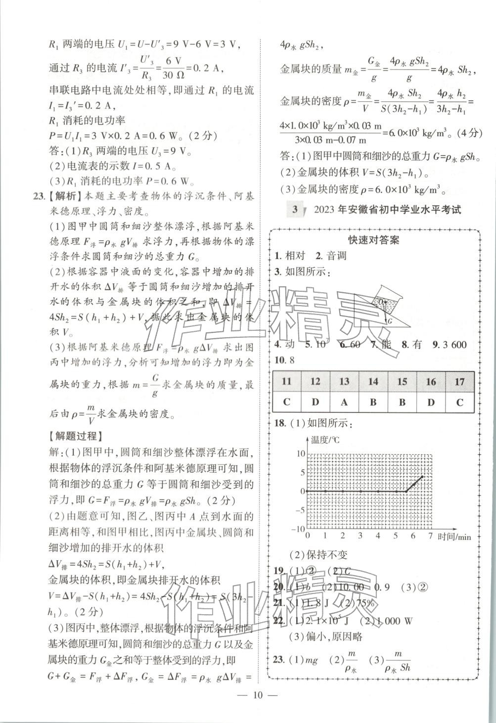 2025年秒杀中考九年级物理全一册安徽专版&nbsp;第10页