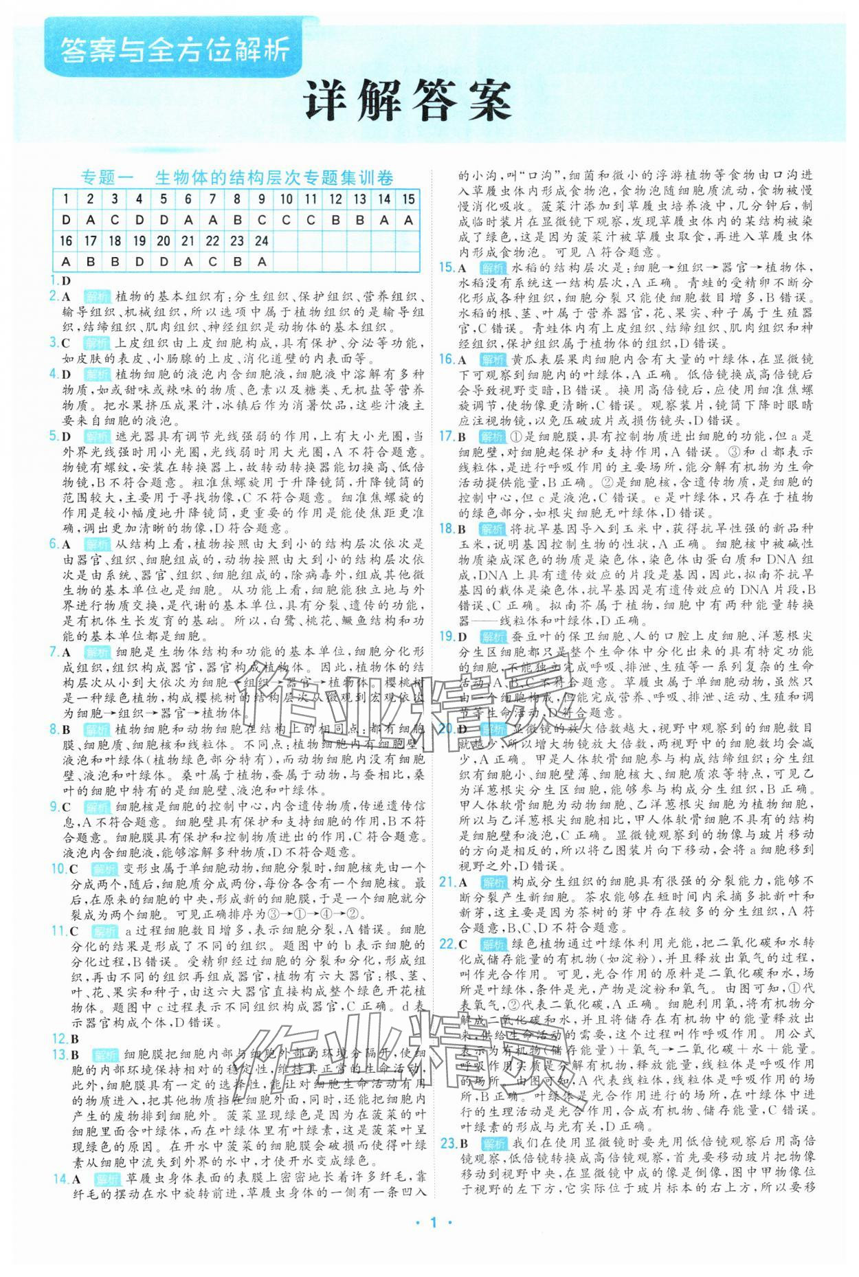 2025年首席中考真題精選生物河北專版 第1頁