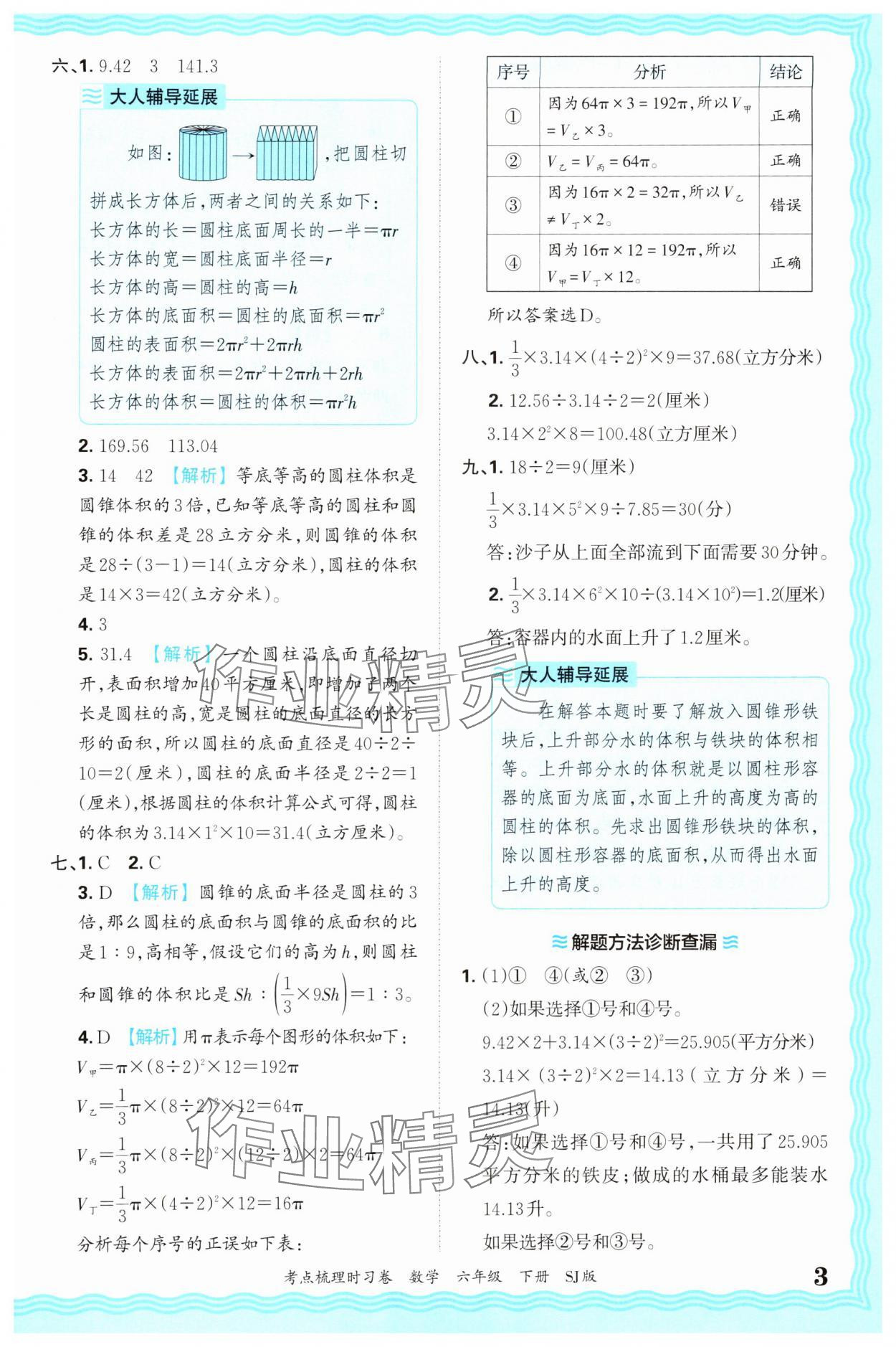 2025年王朝霞考点梳理时习卷六年级数学下册苏教版 第3页