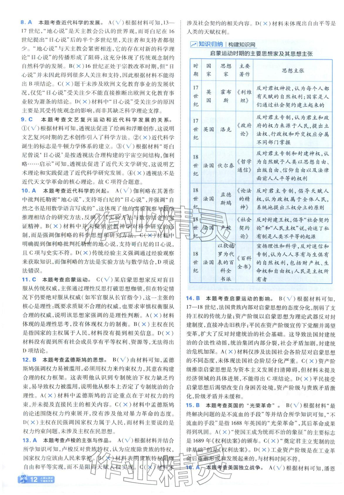 2025年金考卷名師名題單元雙測(cè)卷高中歷史必修下冊(cè)人教版&nbsp;第12頁(yè)