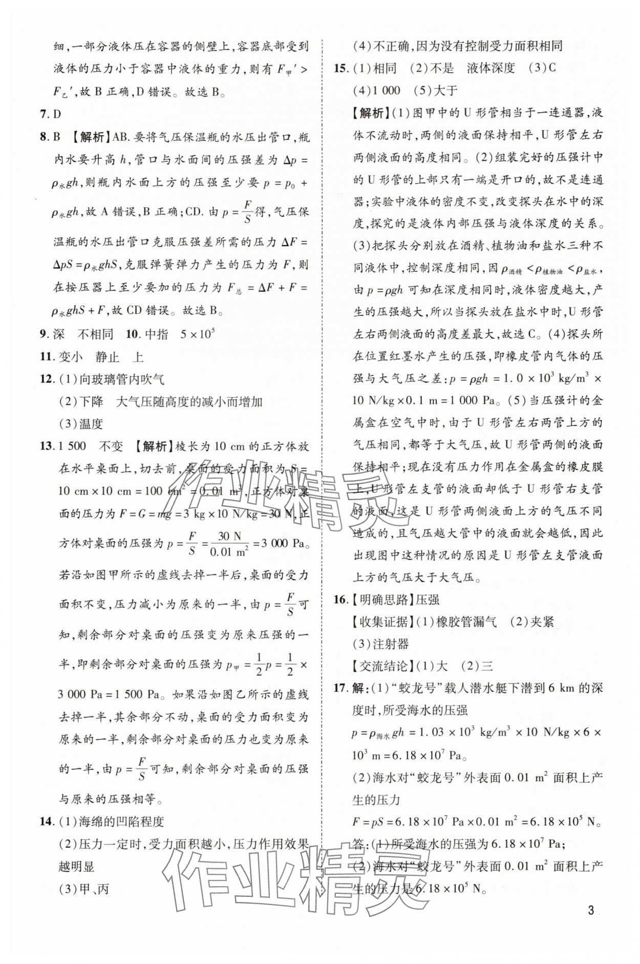 2025年鲁人泰斗假期好时光八升九年级物理人教版 第3页