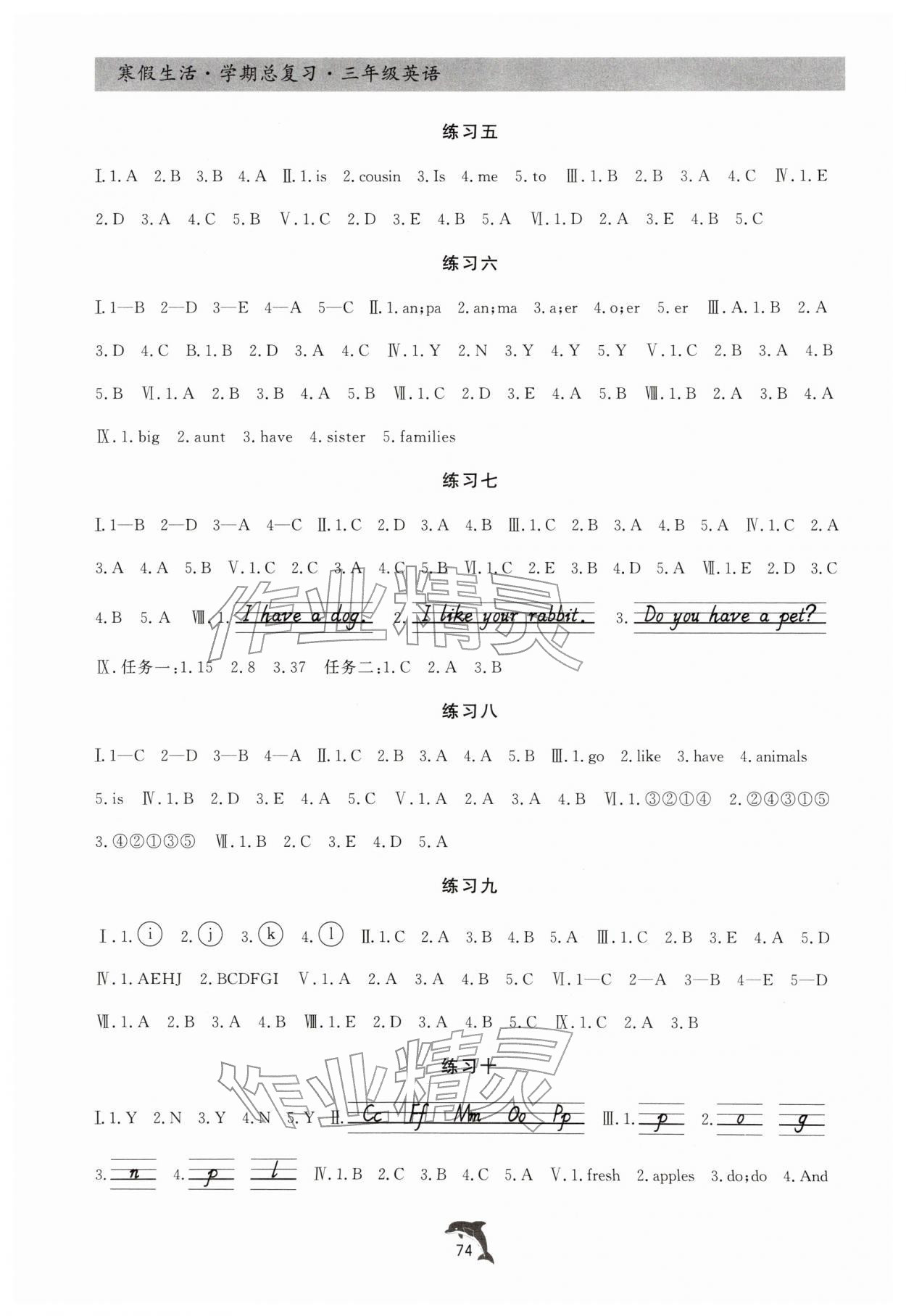 2026年寒假生活学期总复习三年级英语&nbsp;第2页